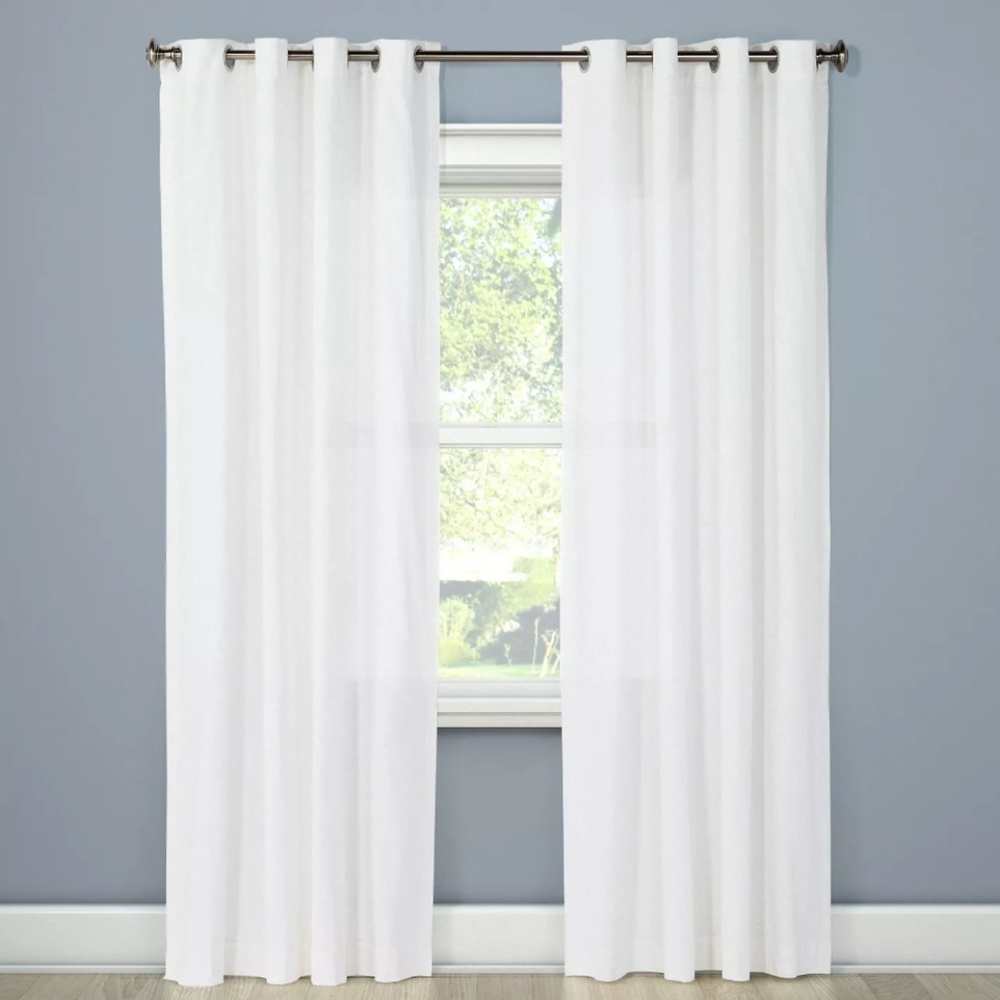 Threshold Solid White 42"x84" Curtain Panels